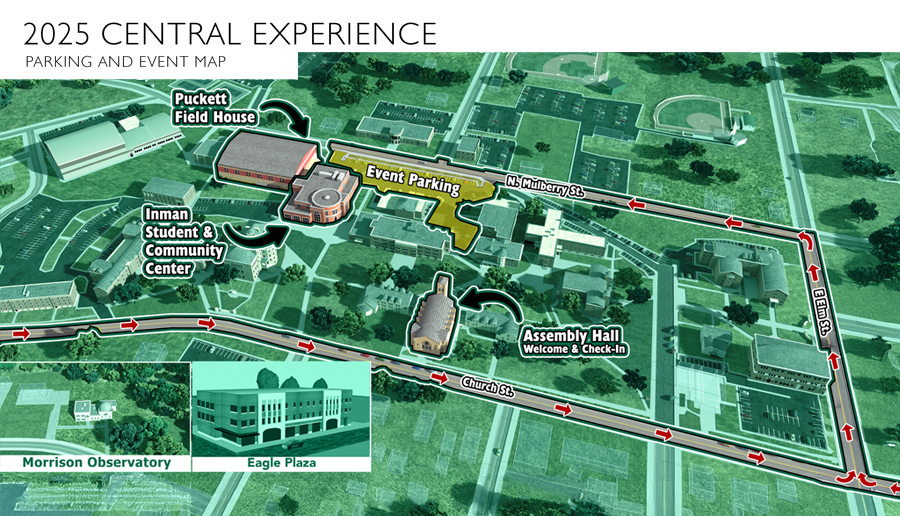 Central Experience parking map