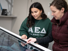 CMU student with professor