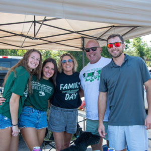 CMU students with their families